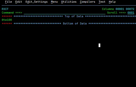 Figure 1. Before TE mode is activated.